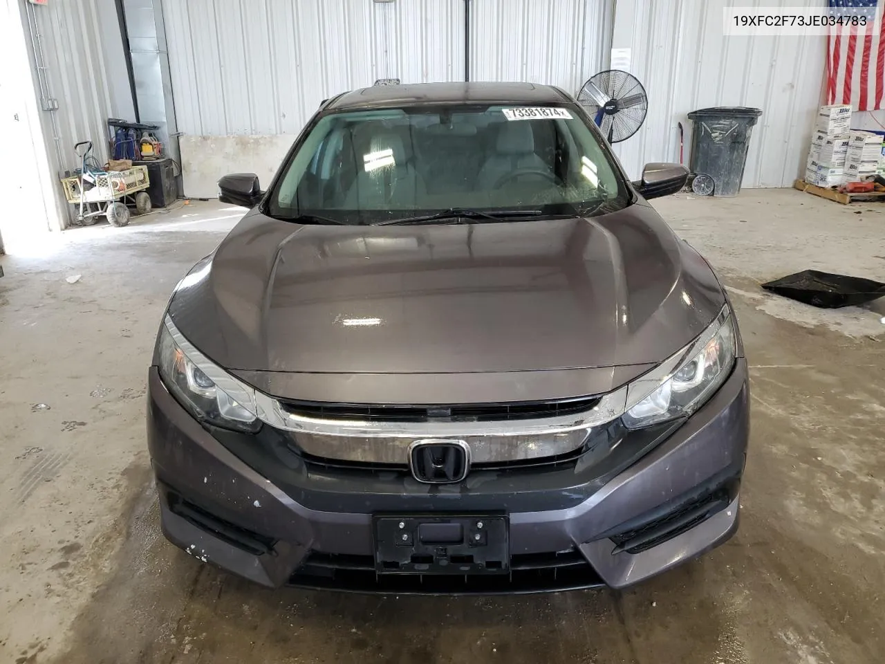 2018 Honda Civic Ex VIN: 19XFC2F73JE034783 Lot: 73381874