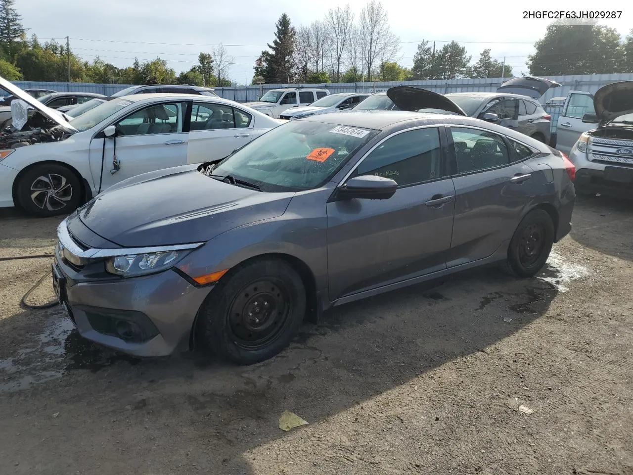 2HGFC2F63JH029287 2018 Honda Civic Lx