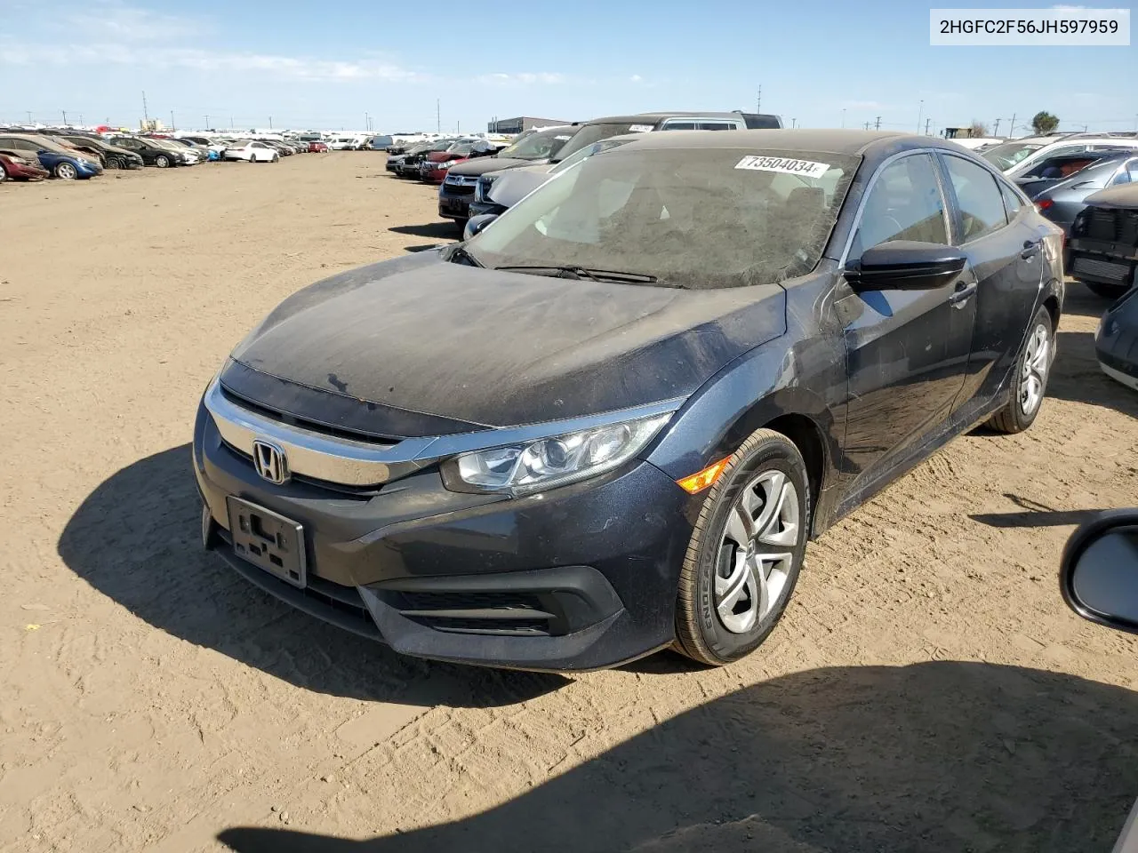 2HGFC2F56JH597959 2018 Honda Civic Lx