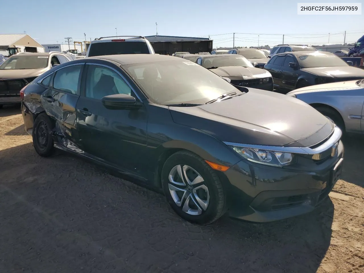 2018 Honda Civic Lx VIN: 2HGFC2F56JH597959 Lot: 73504034