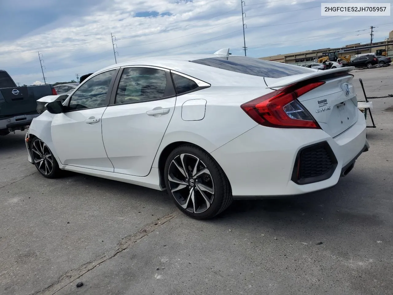 2018 Honda Civic Si VIN: 2HGFC1E52JH705957 Lot: 73705594