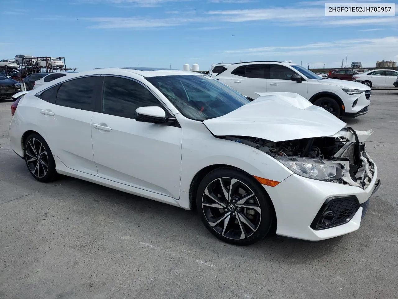 2018 Honda Civic Si VIN: 2HGFC1E52JH705957 Lot: 73705594