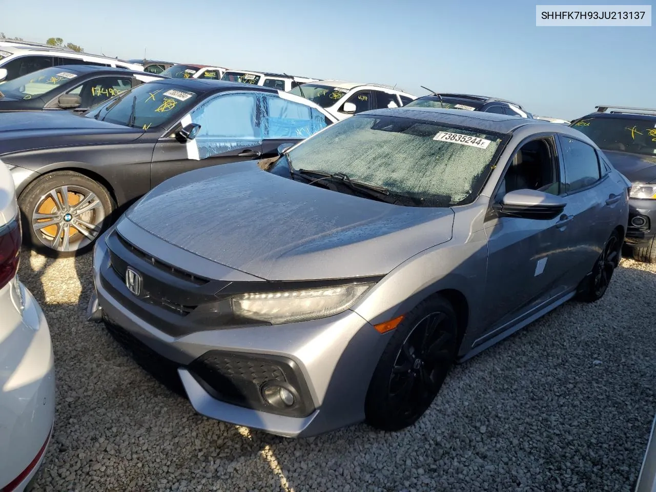 2018 Honda Civic Sport Touring VIN: SHHFK7H93JU213137 Lot: 73835244