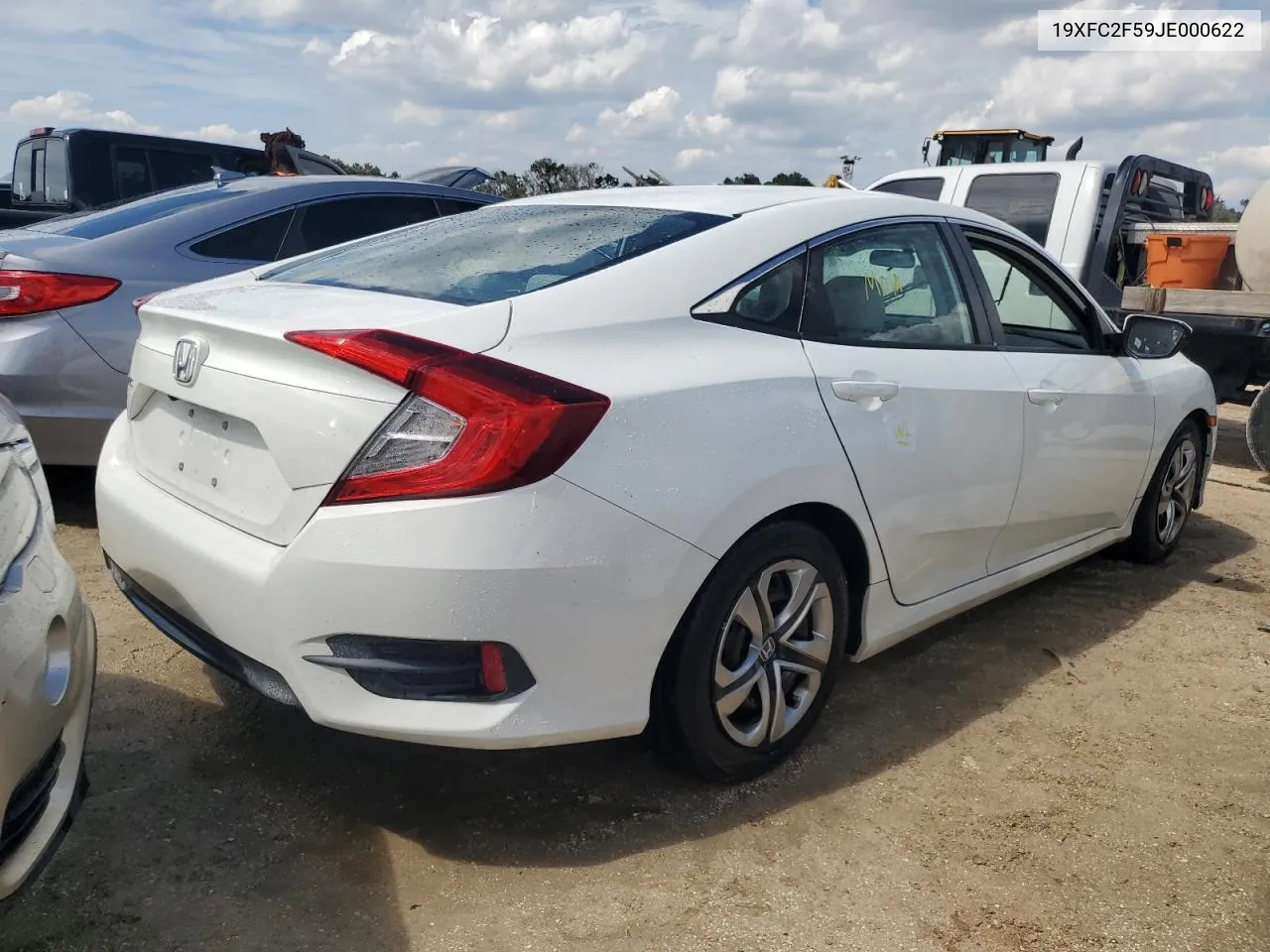 19XFC2F59JE000622 2018 Honda Civic Lx