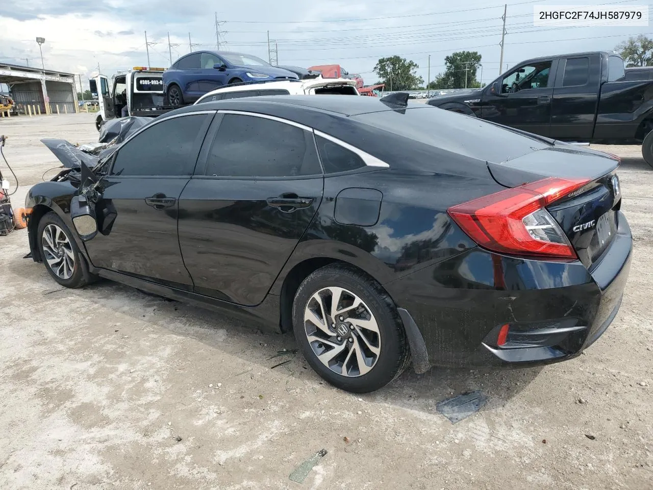 2018 Honda Civic Ex VIN: 2HGFC2F74JH587979 Lot: 74193434