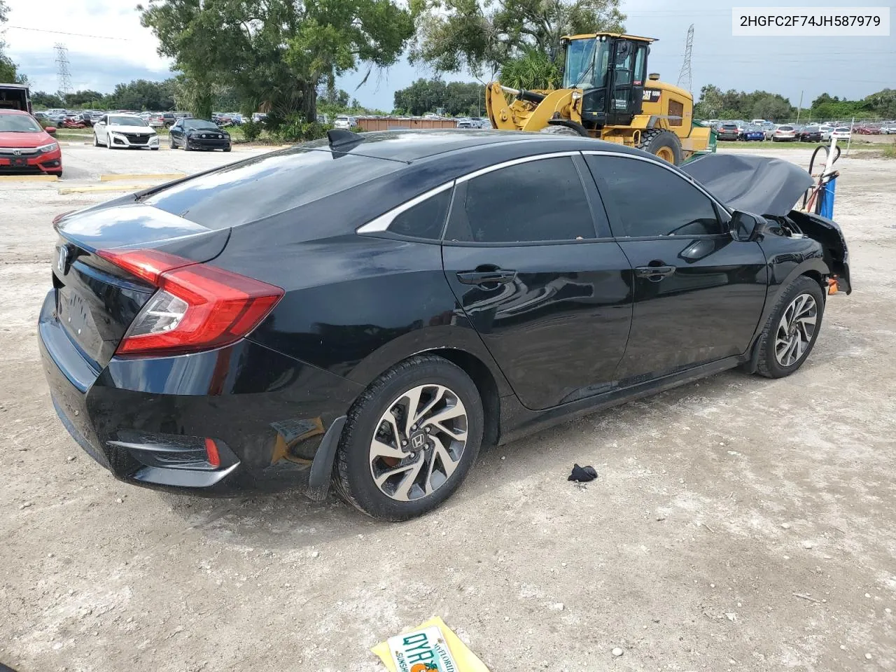 2018 Honda Civic Ex VIN: 2HGFC2F74JH587979 Lot: 74193434