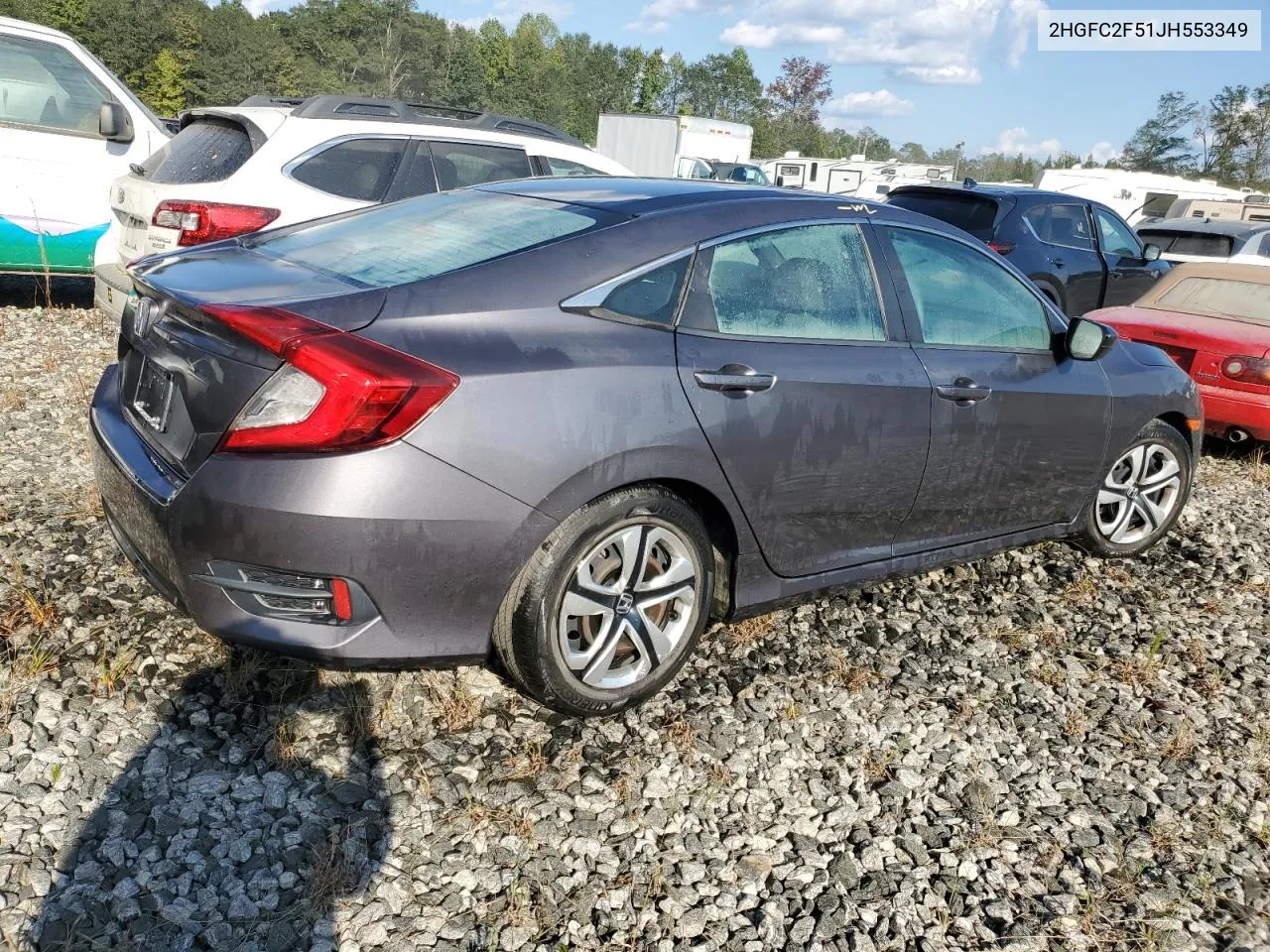 2018 Honda Civic Lx VIN: 2HGFC2F51JH553349 Lot: 74208094