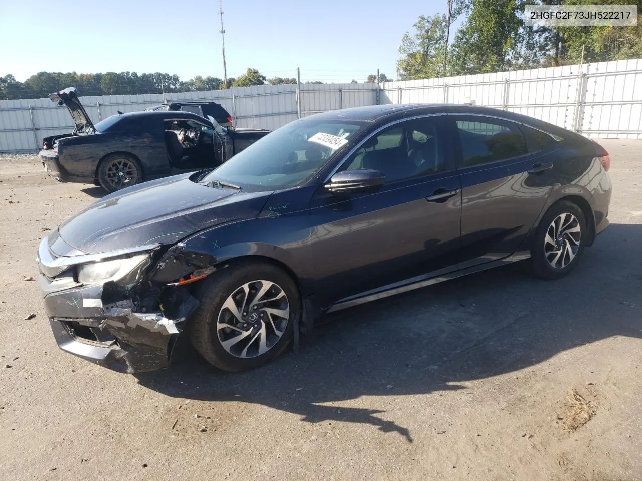 2018 Honda Civic Ex VIN: 2HGFC2F73JH522217 Lot: 74339454