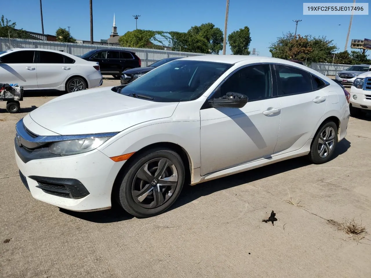 2018 Honda Civic Lx VIN: 19XFC2F55JE017496 Lot: 74695974