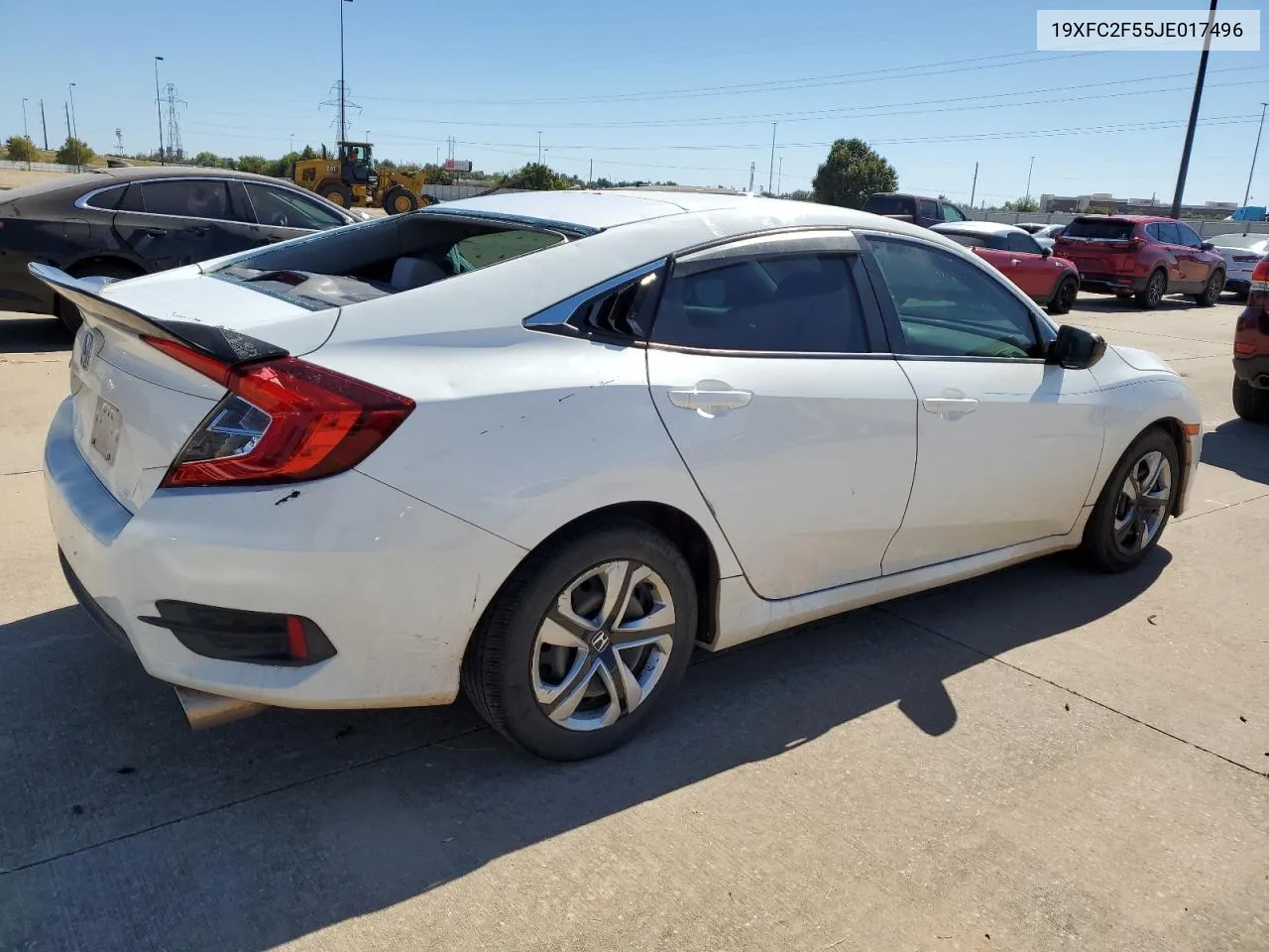 2018 Honda Civic Lx VIN: 19XFC2F55JE017496 Lot: 74695974