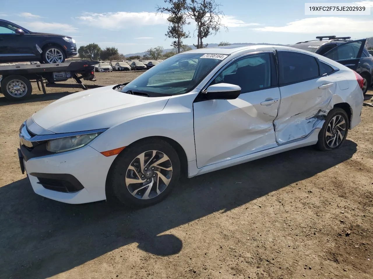 19XFC2F75JE202939 2018 Honda Civic Ex