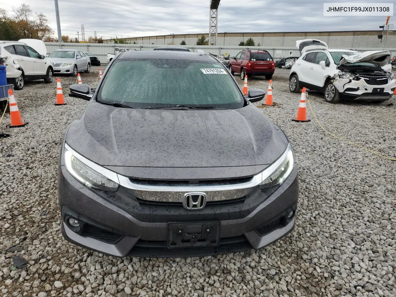 2018 Honda Civic Touring VIN: JHMFC1F99JX011308 Lot: 74791204