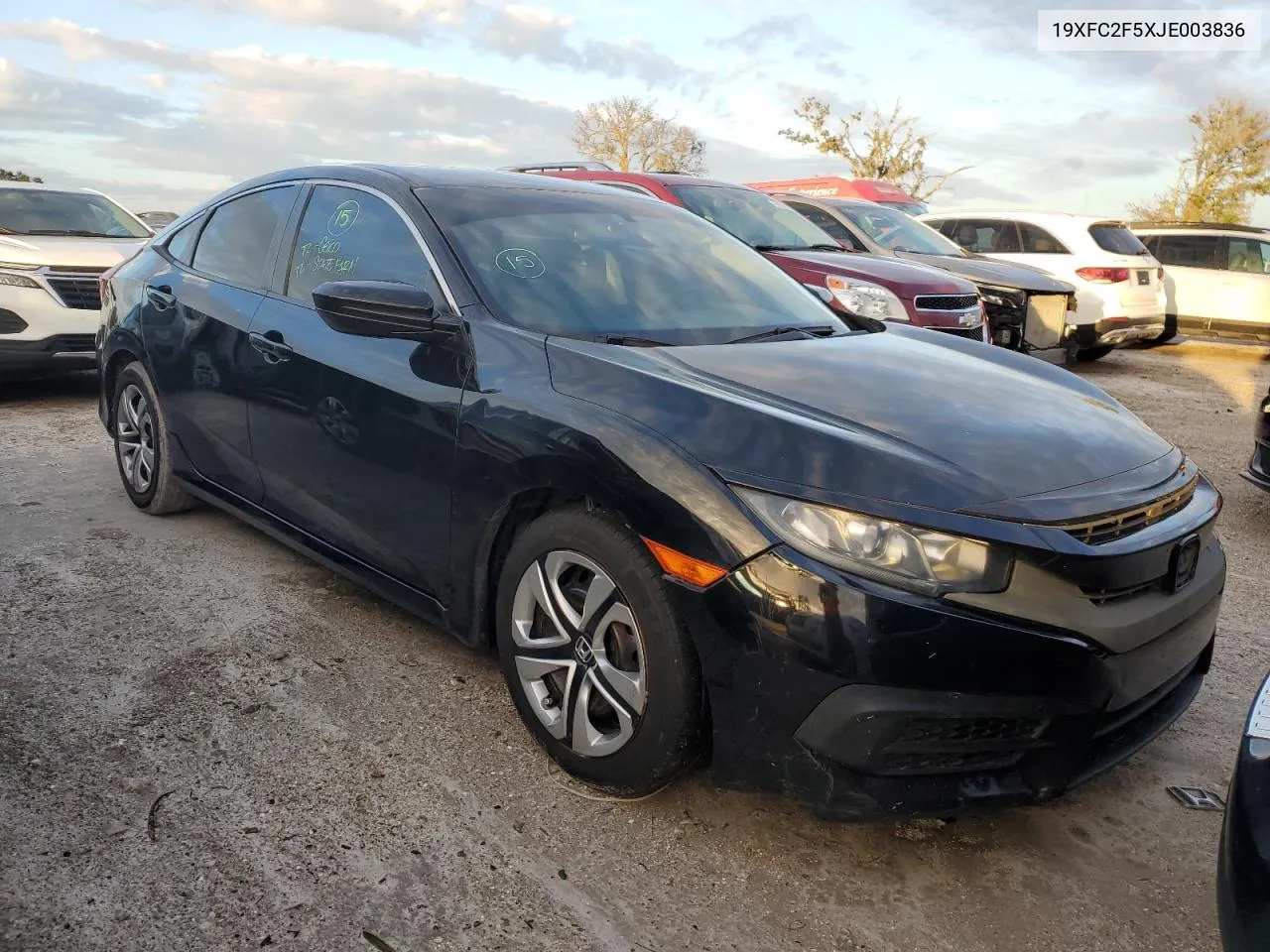 2018 Honda Civic Lx VIN: 19XFC2F5XJE003836 Lot: 74794654