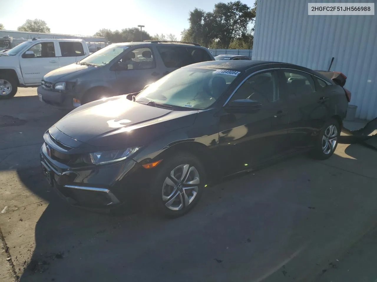 2018 Honda Civic Lx VIN: 2HGFC2F51JH566988 Lot: 74849084