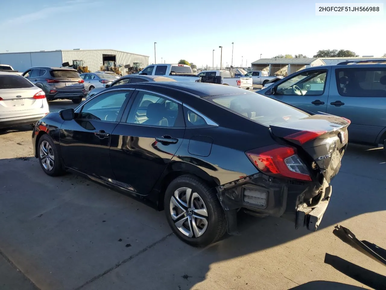 2018 Honda Civic Lx VIN: 2HGFC2F51JH566988 Lot: 74849084