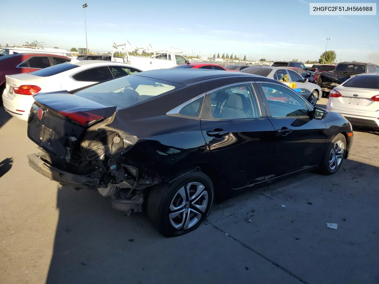 2018 Honda Civic Lx VIN: 2HGFC2F51JH566988 Lot: 74849084