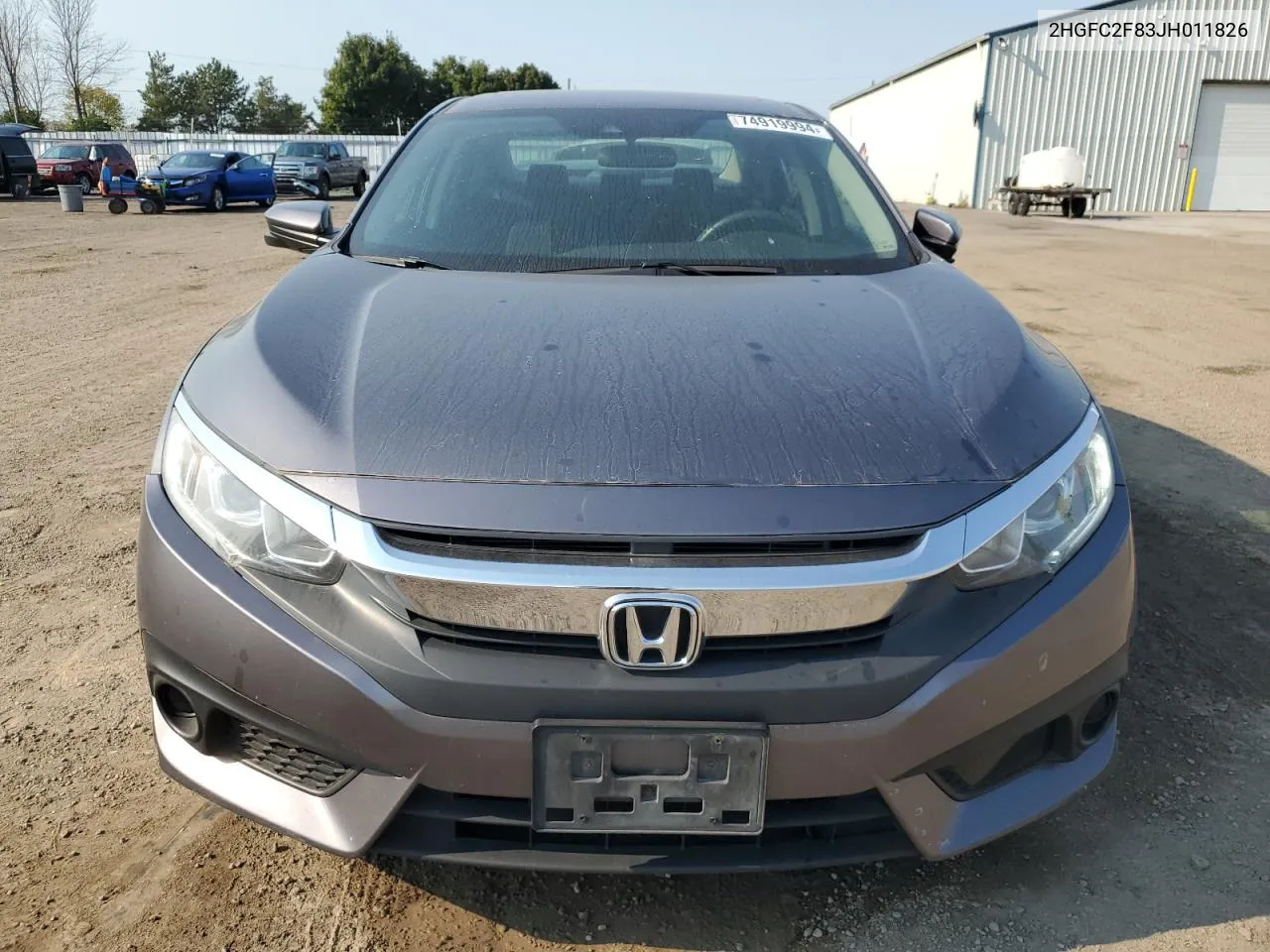 2HGFC2F83JH011826 2018 Honda Civic Ex