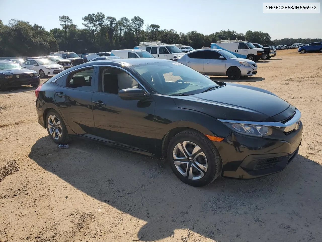 2018 Honda Civic Lx VIN: 2HGFC2F58JH566972 Lot: 74985894