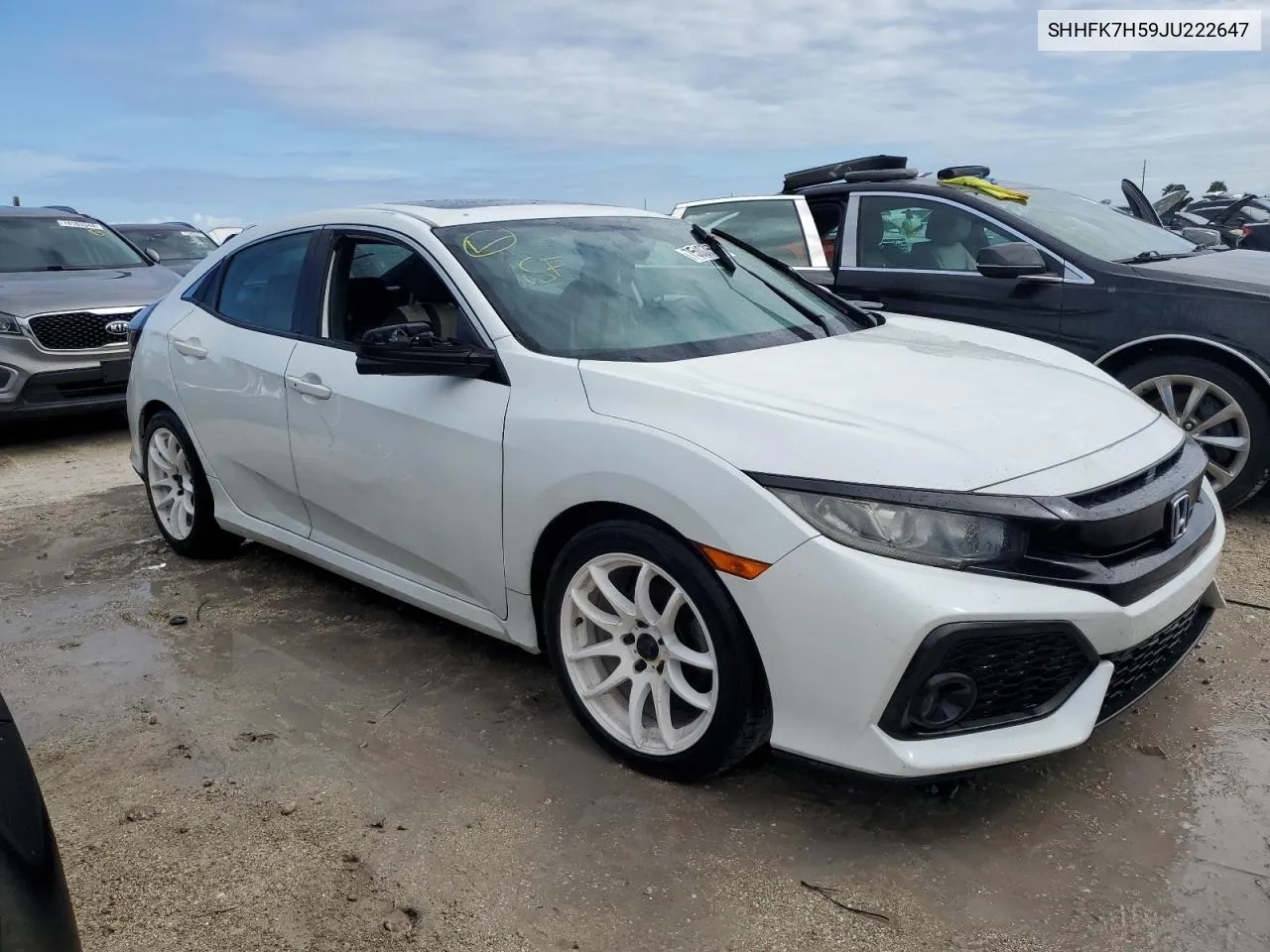 2018 Honda Civic Ex VIN: SHHFK7H59JU222647 Lot: 75007554