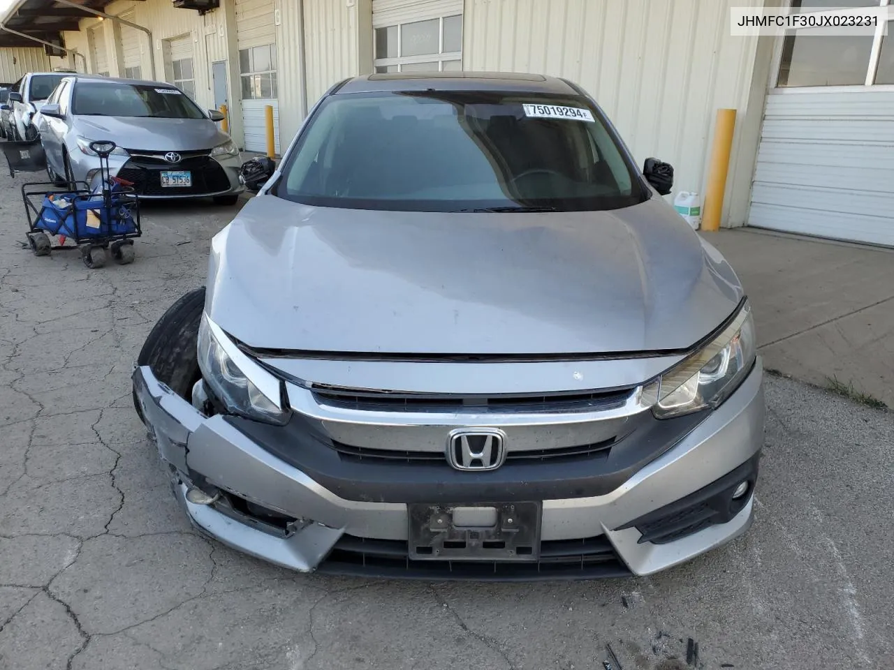 2018 Honda Civic Ex VIN: JHMFC1F30JX023231 Lot: 75019294