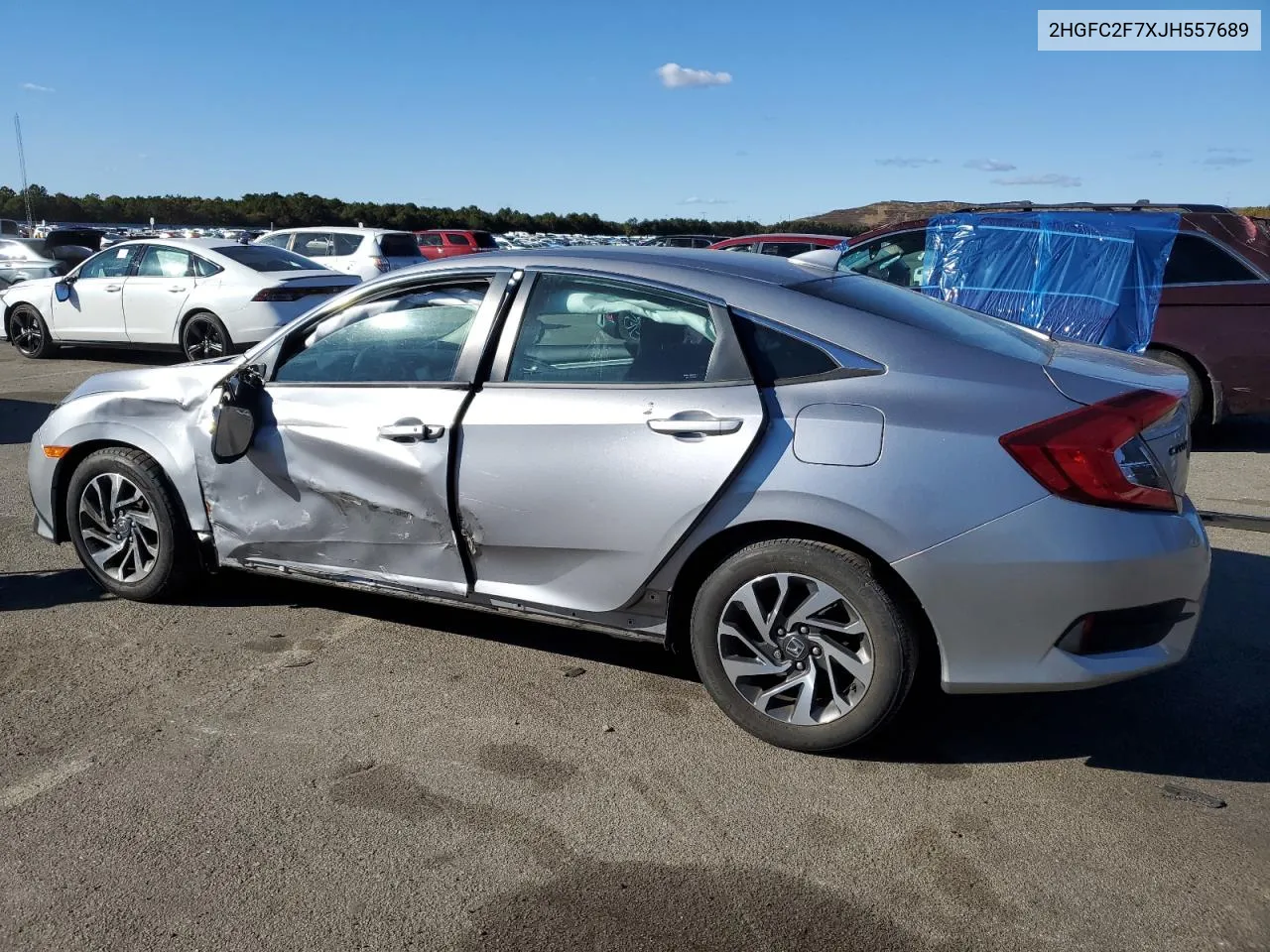 2018 Honda Civic Ex VIN: 2HGFC2F7XJH557689 Lot: 75028674