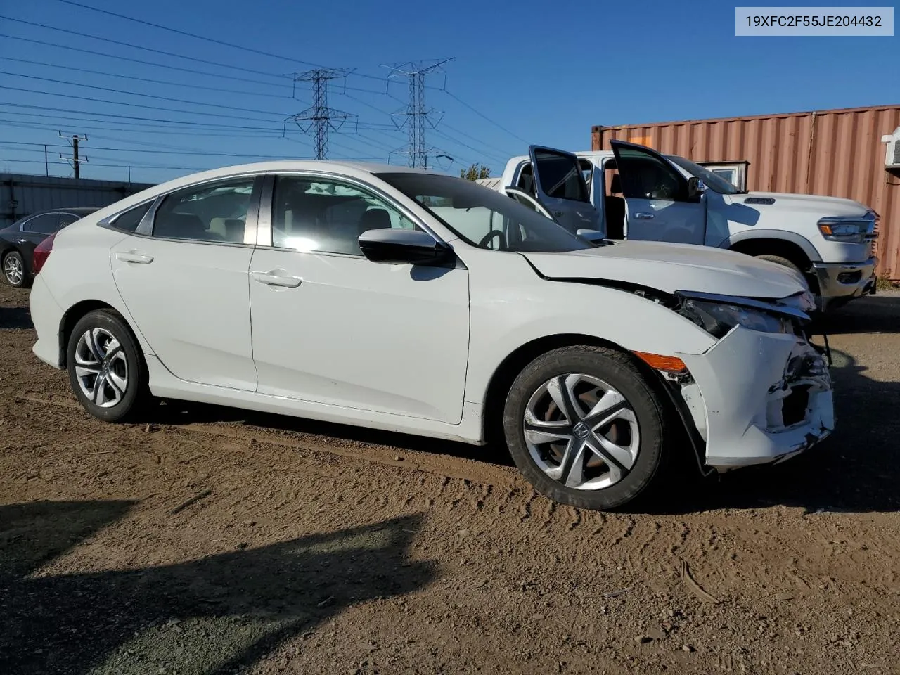 2018 Honda Civic Lx VIN: 19XFC2F55JE204432 Lot: 75032744