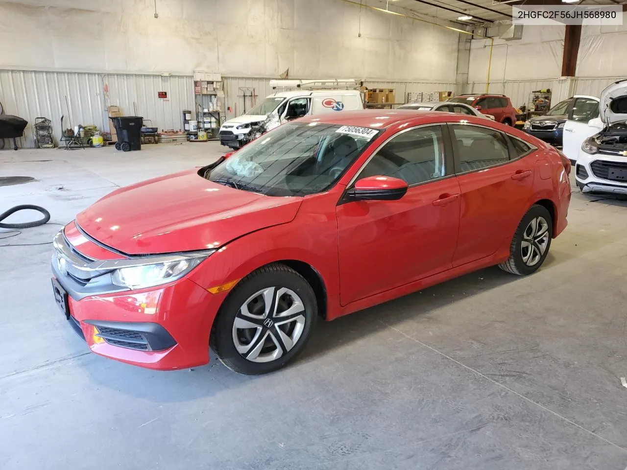 2018 Honda Civic Lx VIN: 2HGFC2F56JH568980 Lot: 75056304