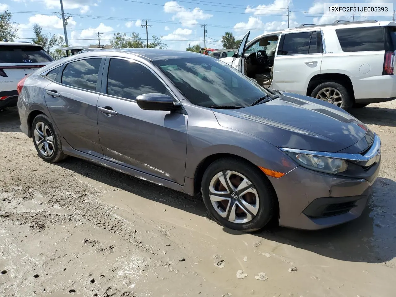 2018 Honda Civic Lx VIN: 19XFC2F51JE005393 Lot: 75171904