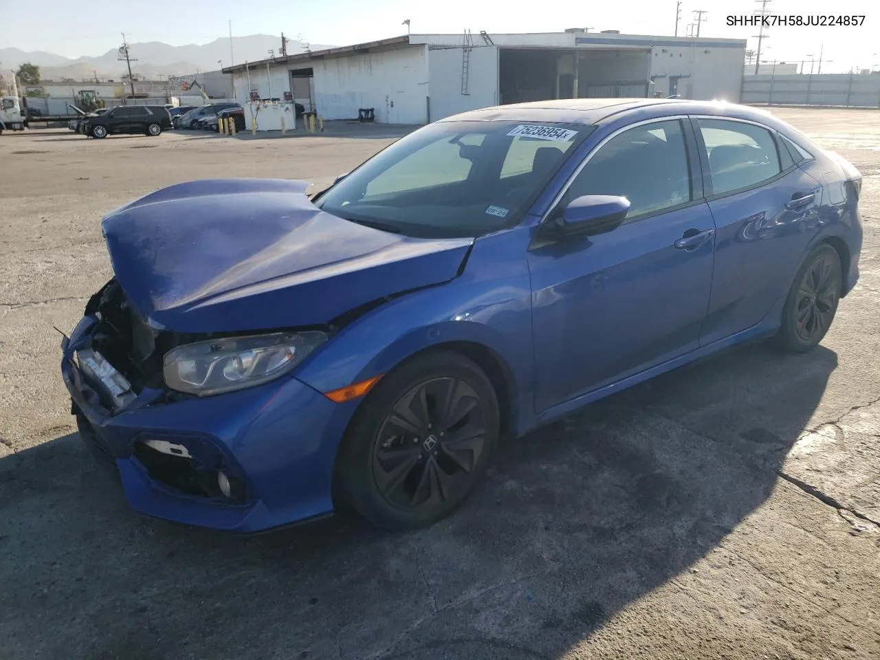 2018 Honda Civic Ex VIN: SHHFK7H58JU224857 Lot: 75236954