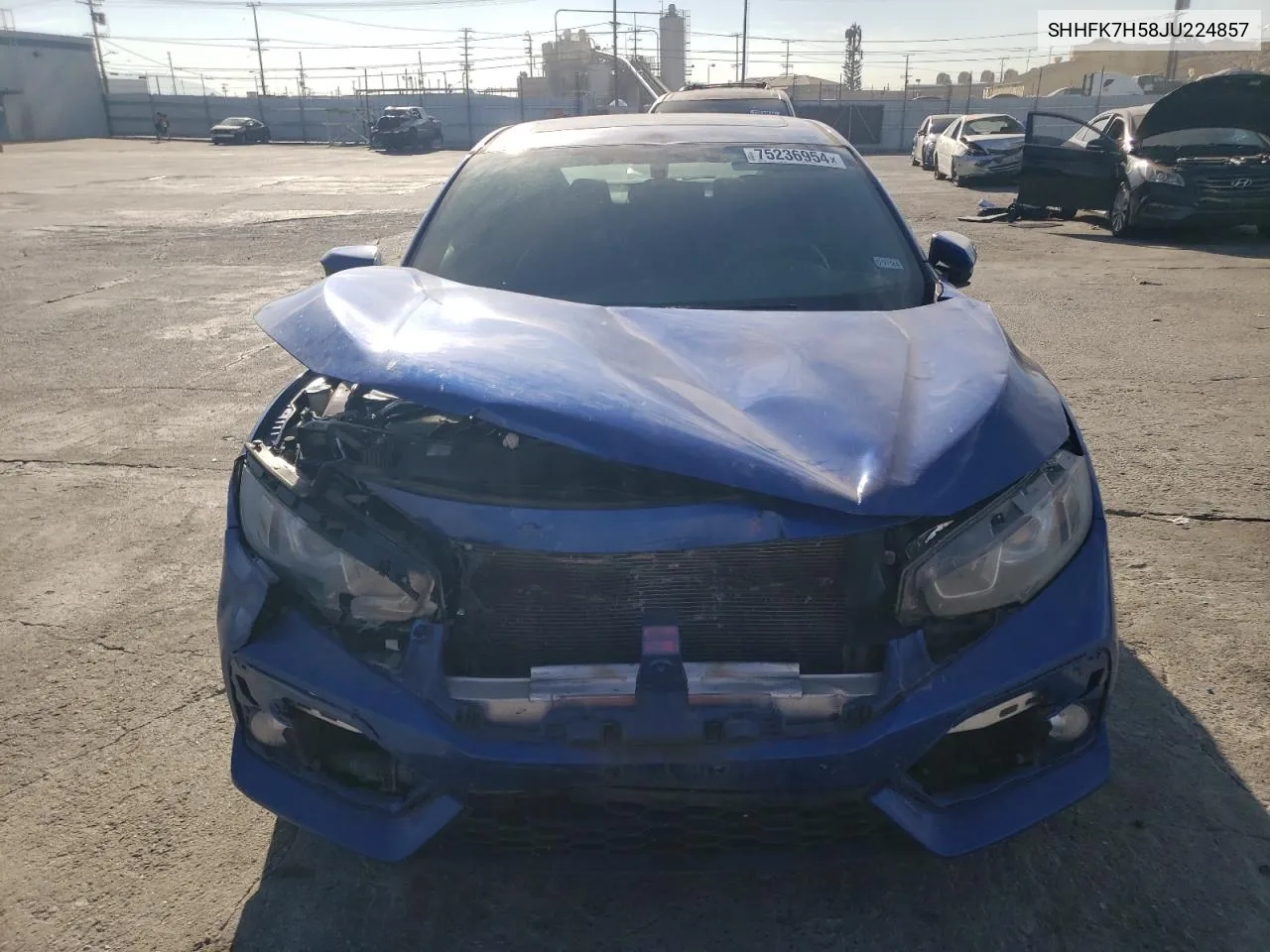 SHHFK7H58JU224857 2018 Honda Civic Ex