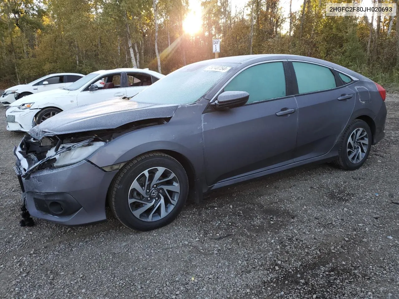 2018 Honda Civic Ex VIN: 2HGFC2F80JH020693 Lot: 75248754