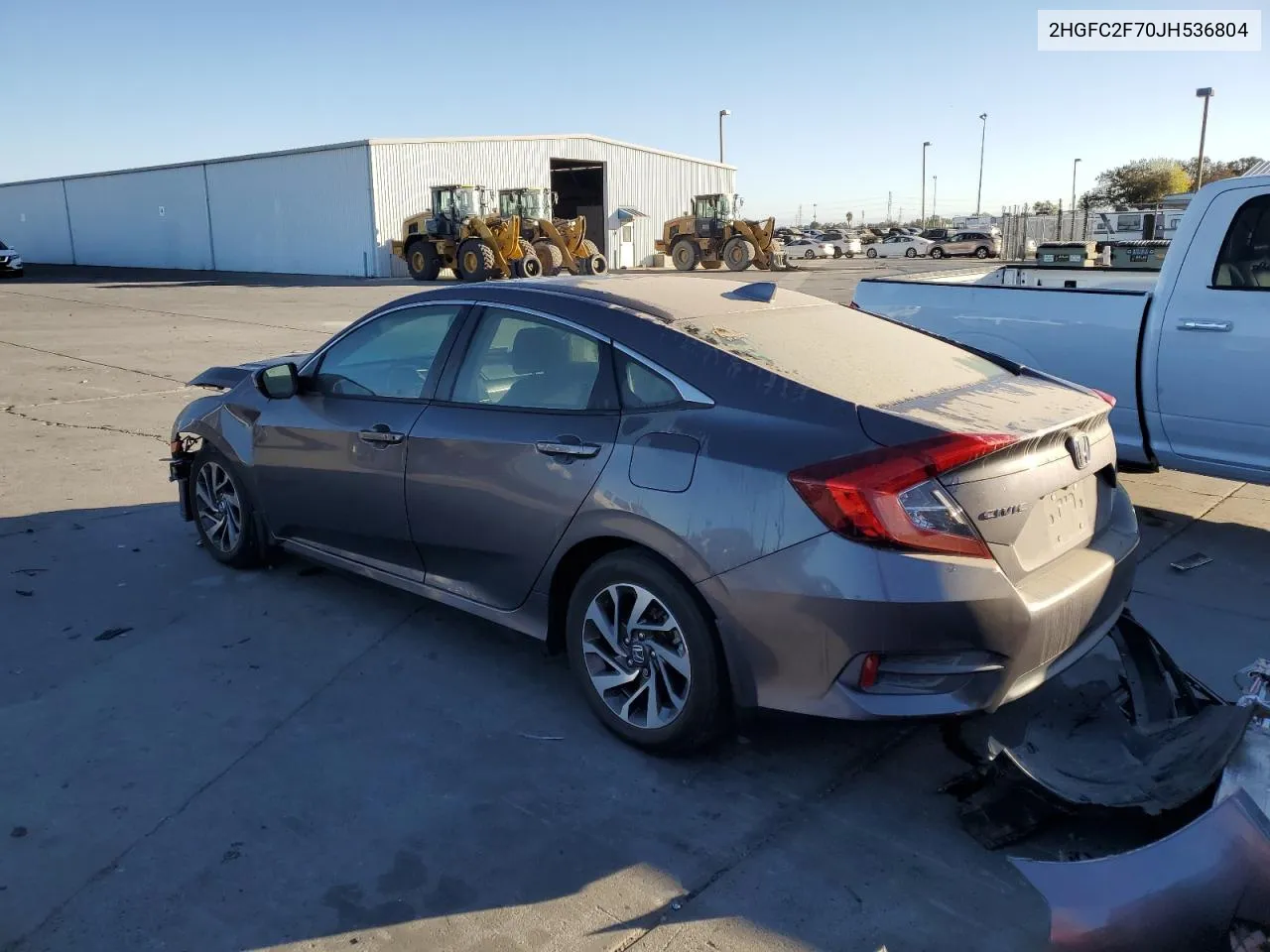 2018 Honda Civic Ex VIN: 2HGFC2F70JH536804 Lot: 75262274