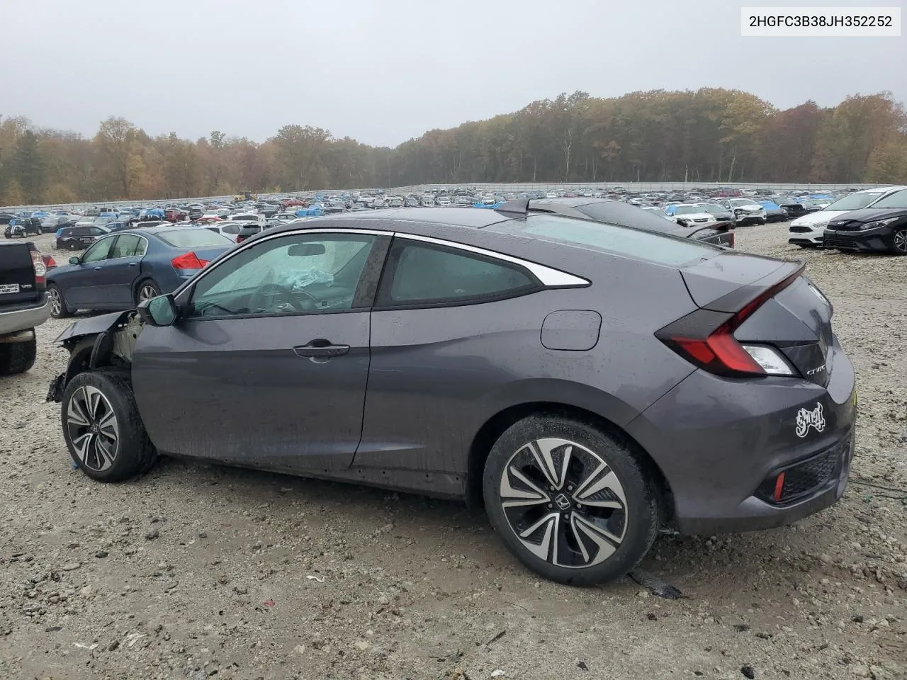 2018 Honda Civic Ex VIN: 2HGFC3B38JH352252 Lot: 75283064