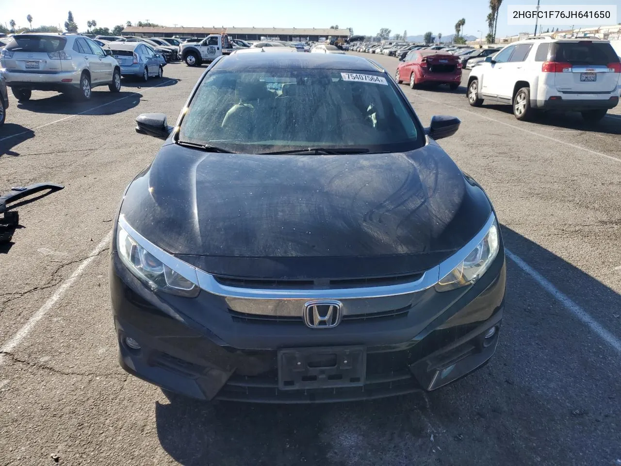 2018 Honda Civic Exl VIN: 2HGFC1F76JH641650 Lot: 75407564