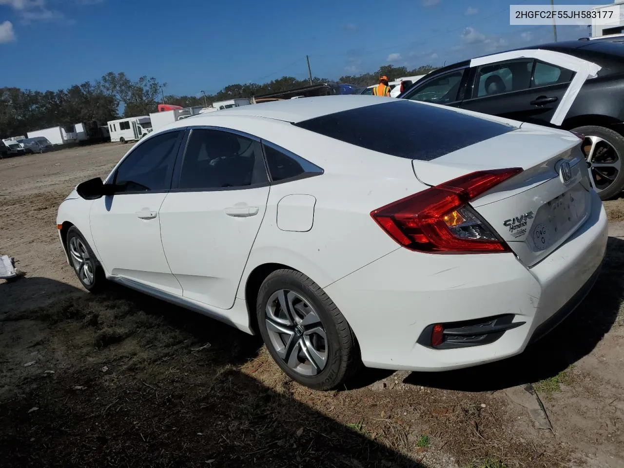 2018 Honda Civic Lx VIN: 2HGFC2F55JH583177 Lot: 75412794