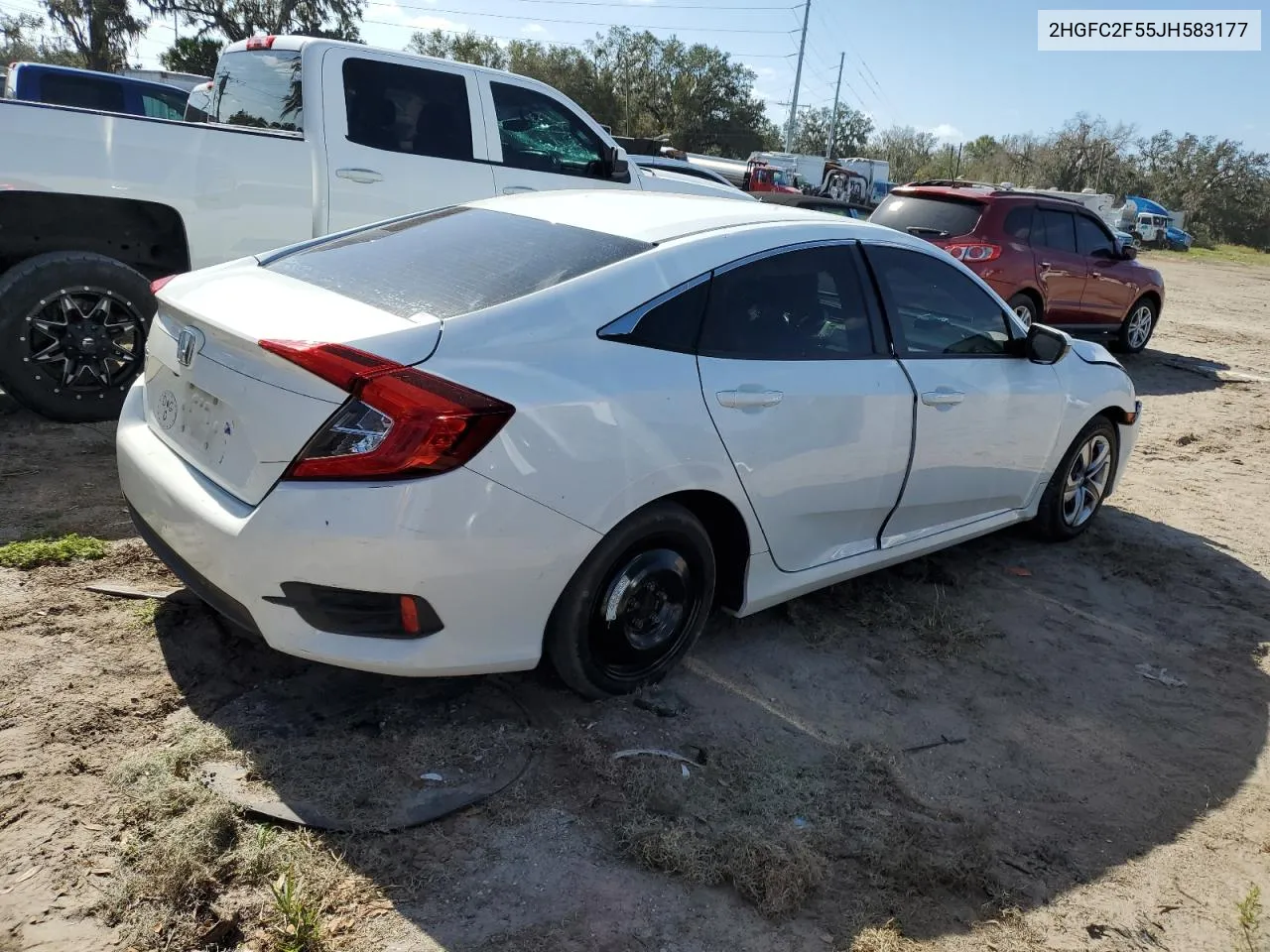 2018 Honda Civic Lx VIN: 2HGFC2F55JH583177 Lot: 75412794