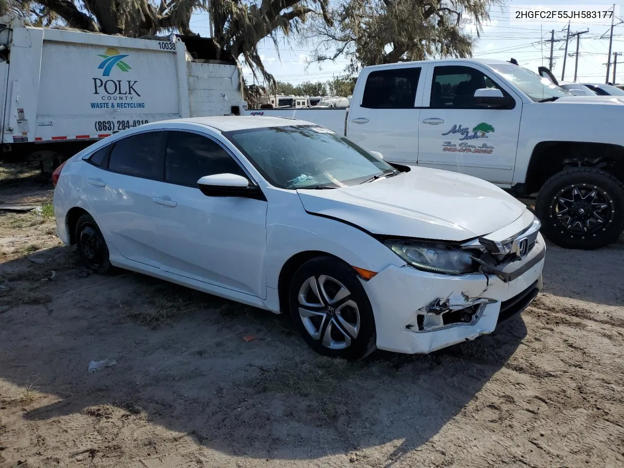 2018 Honda Civic Lx VIN: 2HGFC2F55JH583177 Lot: 75412794