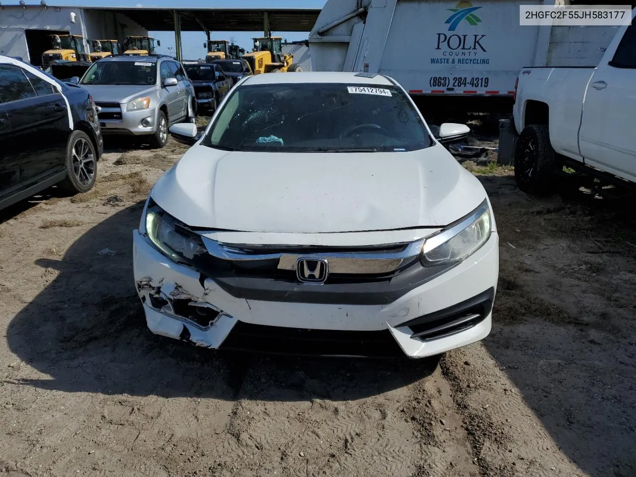 2HGFC2F55JH583177 2018 Honda Civic Lx