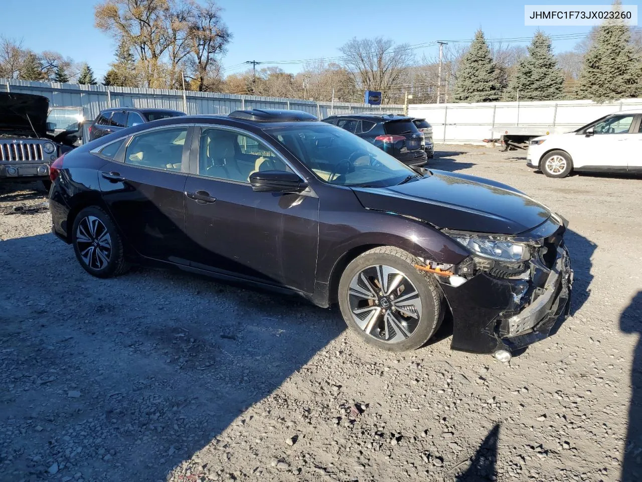 2018 Honda Civic Exl VIN: JHMFC1F73JX023260 Lot: 75425234