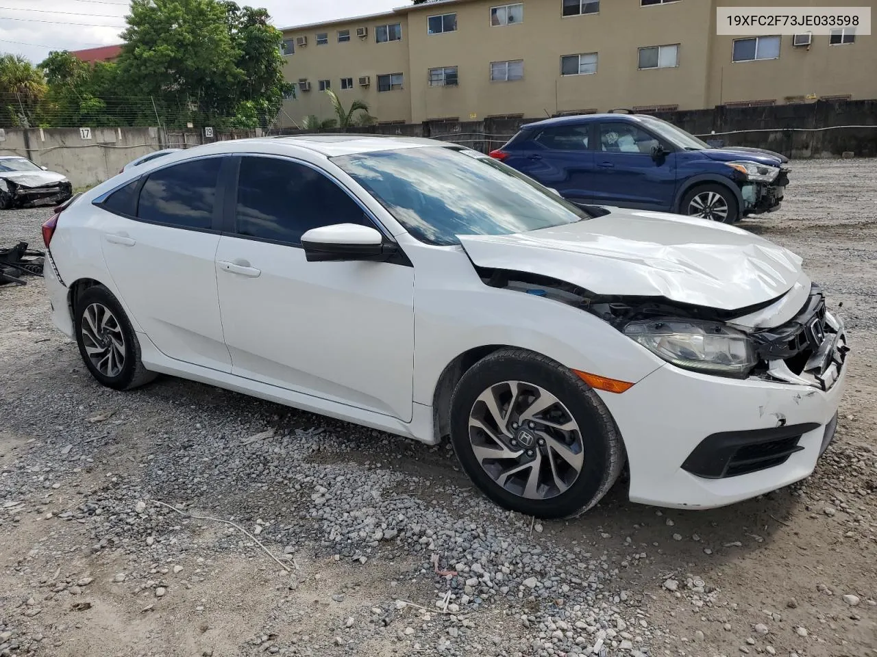 2018 Honda Civic Ex VIN: 19XFC2F73JE033598 Lot: 75430554