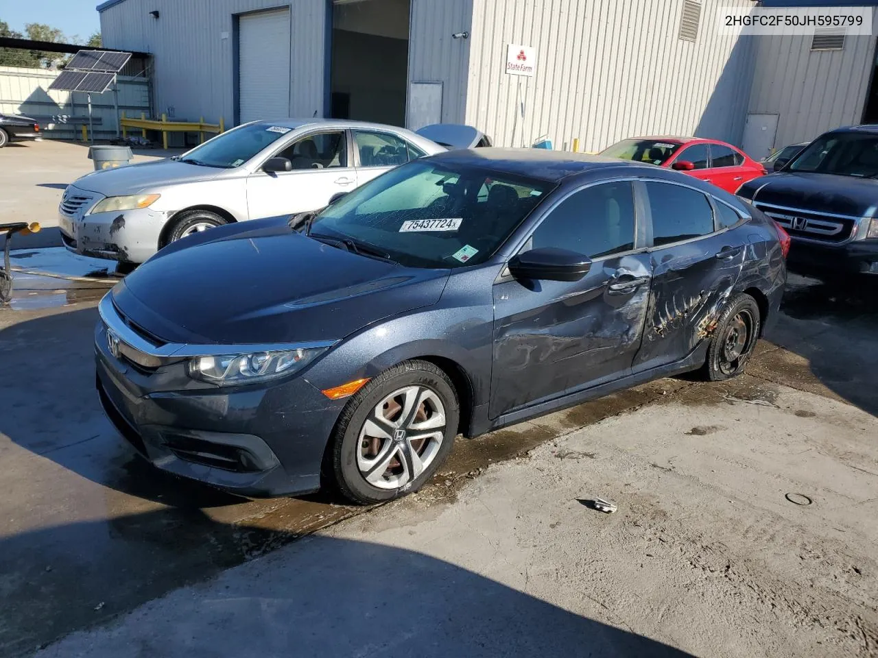 2018 Honda Civic Lx VIN: 2HGFC2F50JH595799 Lot: 75437724