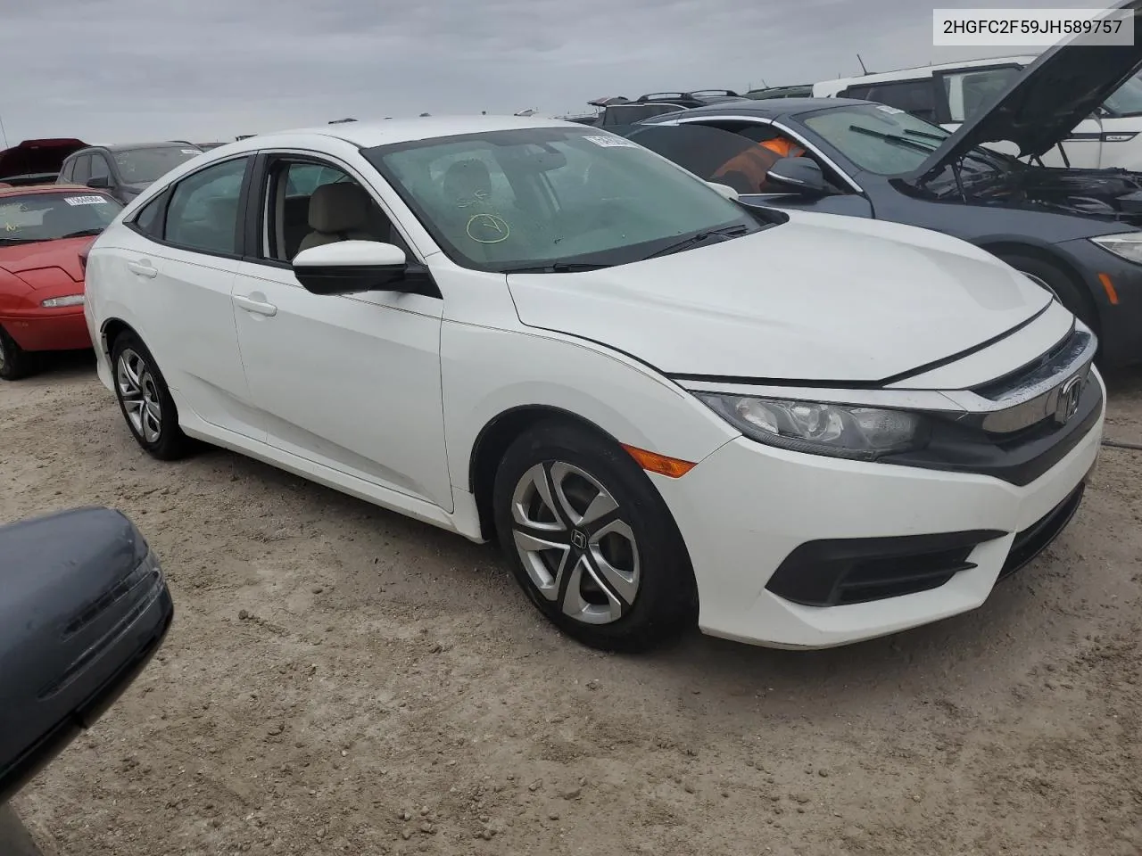 2018 Honda Civic Lx VIN: 2HGFC2F59JH589757 Lot: 75476264