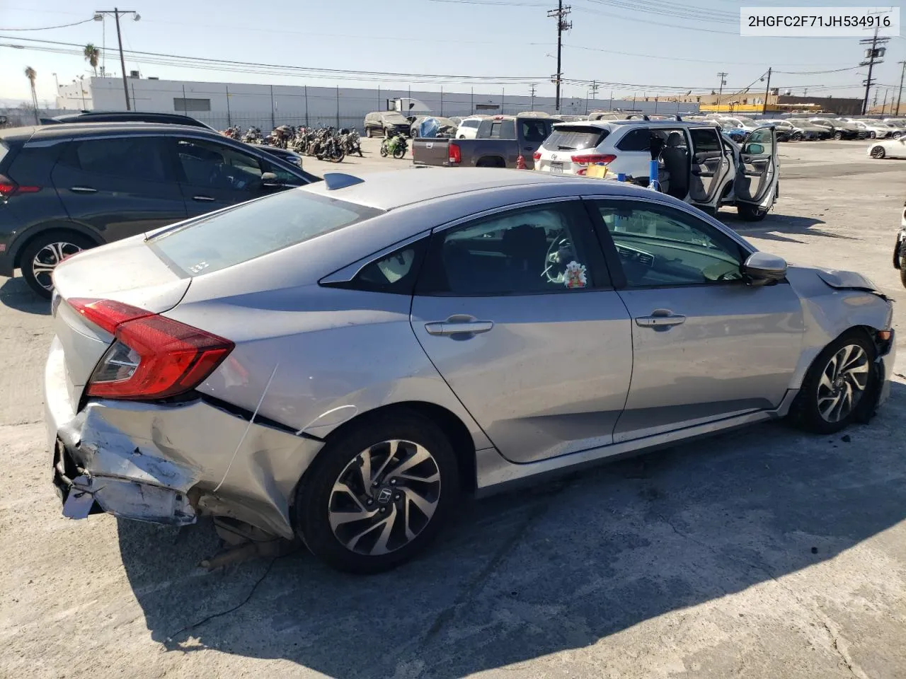 2HGFC2F71JH534916 2018 Honda Civic Ex