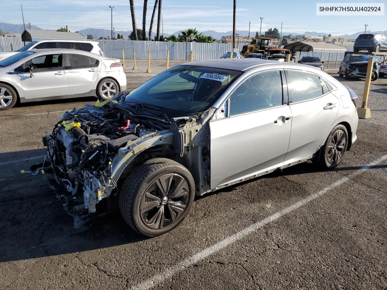 2018 Honda Civic Ex VIN: SHHFK7H50JU402924 Lot: 75562084