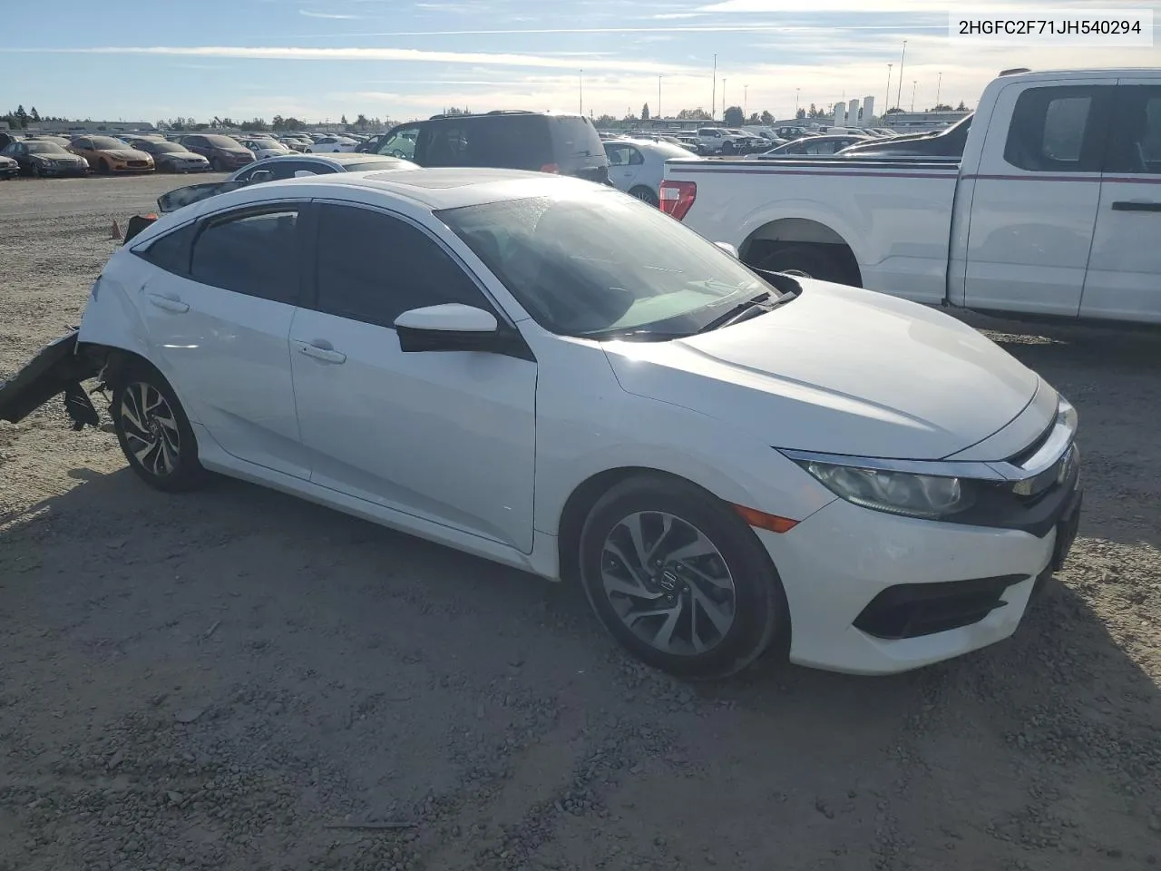 2HGFC2F71JH540294 2018 Honda Civic Ex