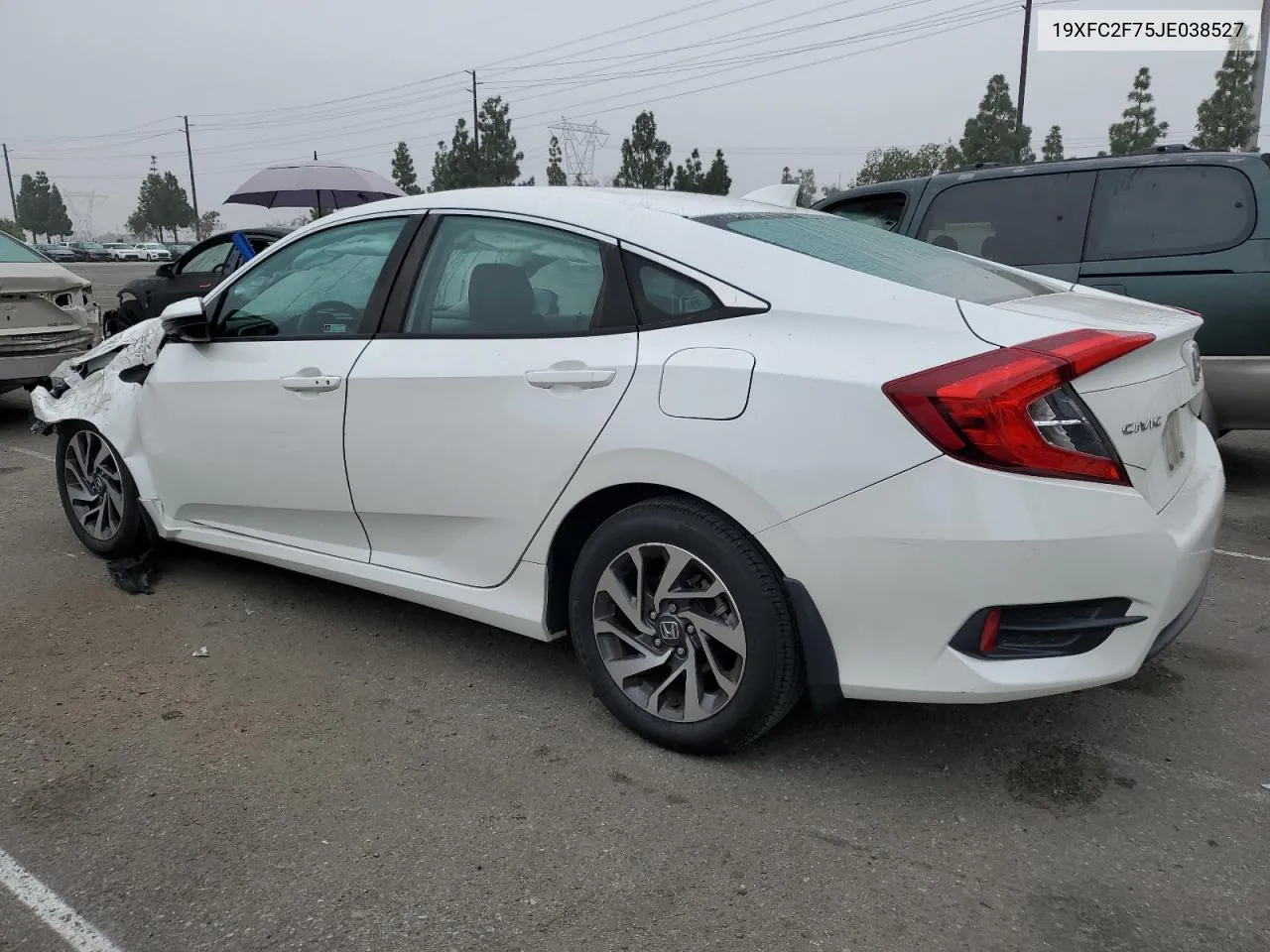 2018 Honda Civic Ex VIN: 19XFC2F75JE038527 Lot: 75714194