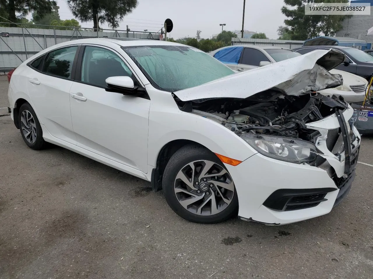 2018 Honda Civic Ex VIN: 19XFC2F75JE038527 Lot: 75714194