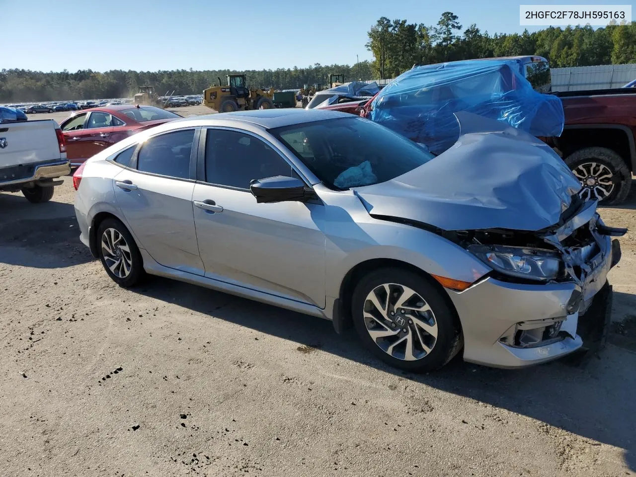 2018 Honda Civic Ex VIN: 2HGFC2F78JH595163 Lot: 75732274