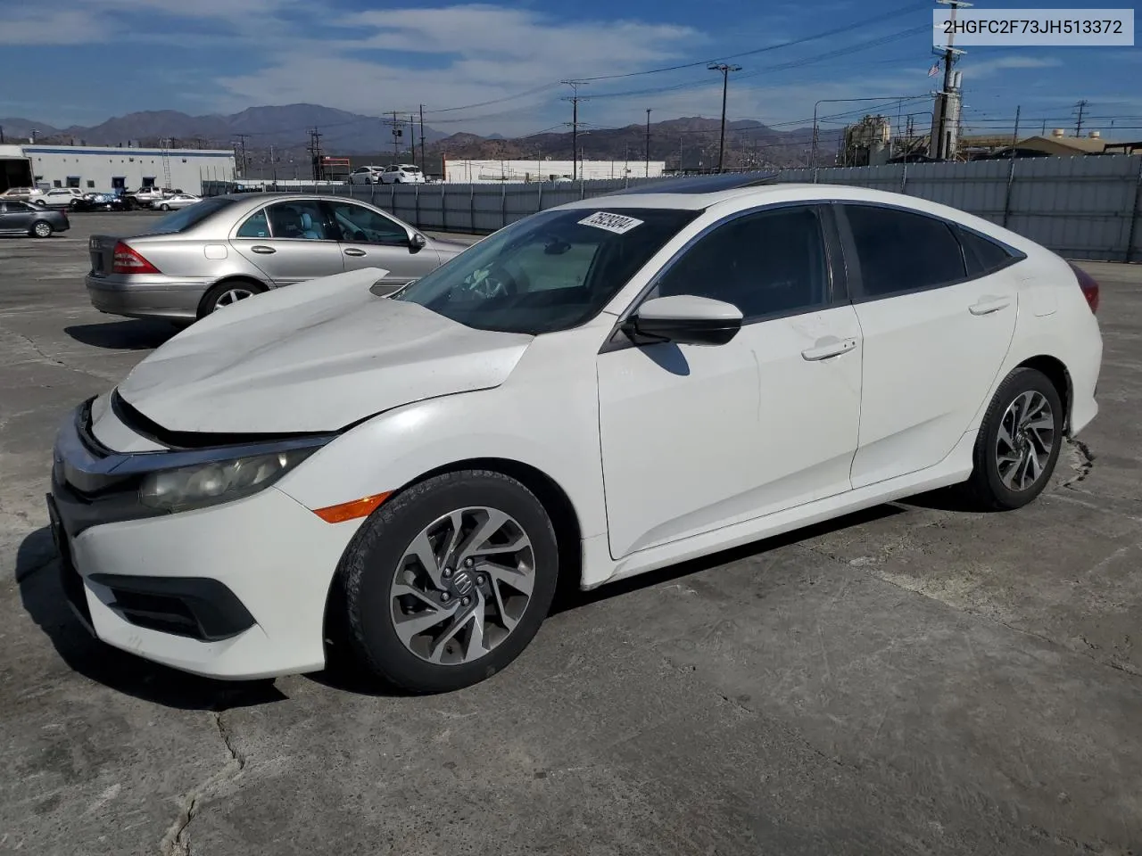 2018 Honda Civic Ex VIN: 2HGFC2F73JH513372 Lot: 75929304