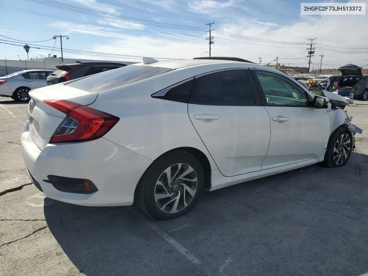 2018 Honda Civic Ex VIN: 2HGFC2F73JH513372 Lot: 75929304